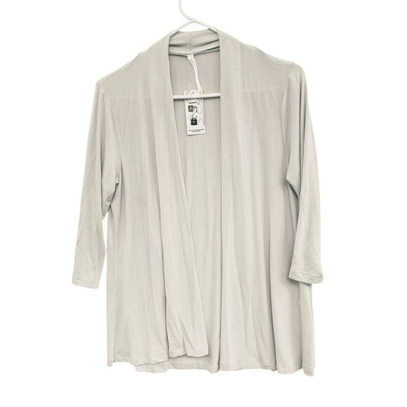 Renee C Bamboo Open Front Lightweight Cardigan Drape Jacket Natural Fiber Size M - Picture 1 of 4